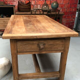 Large oak bakery table