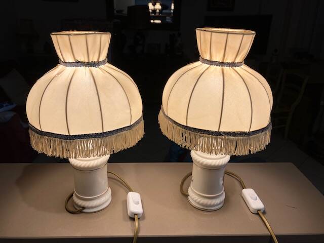 Pair of empire bedside lamps