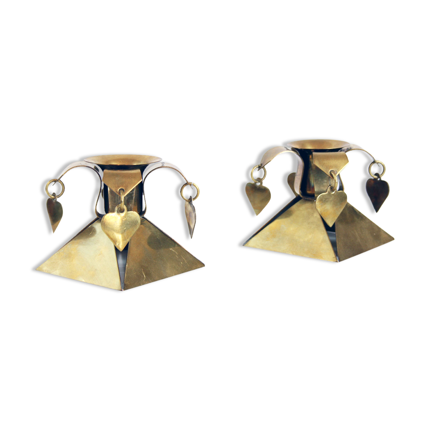 Pair of Scandinavian candle holders