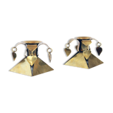 Pair of Scandinavian candle holders