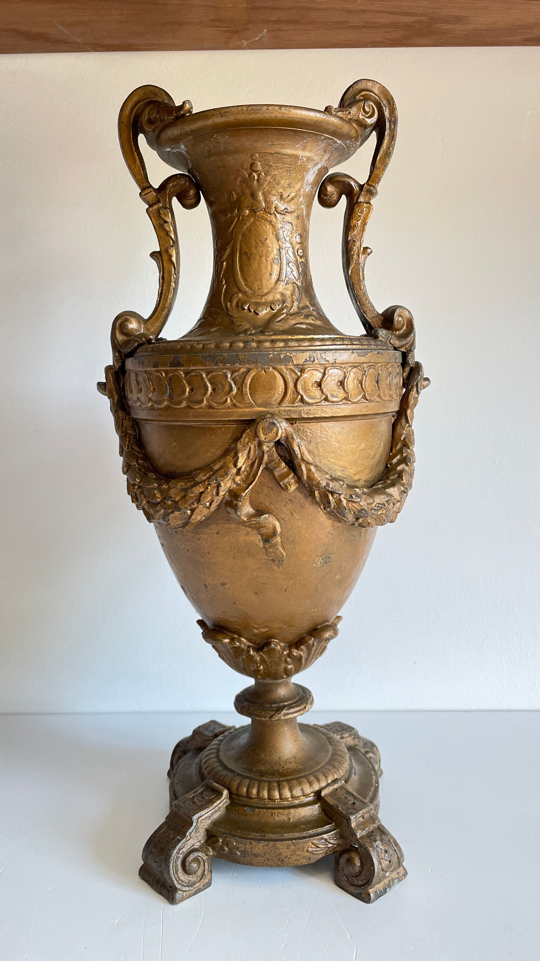 Vase cassolette regulated patina bronze vintage
