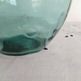 Blue-green demijohn carboy, vintage French, Viresa