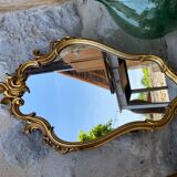 Golden baroque mirror 70x41cm