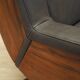 Leather armchair, Italian design, 1970s, production: Italy
