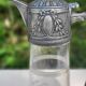 Pair of crystal and pewter jugs