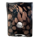 Black and gold glass vase, Italy 1980s