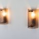 Ensemble de 2 appliques murales en acrylique violet yougoslave