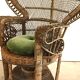 Peacock Emmanuelle high wing back wicker throne armchair