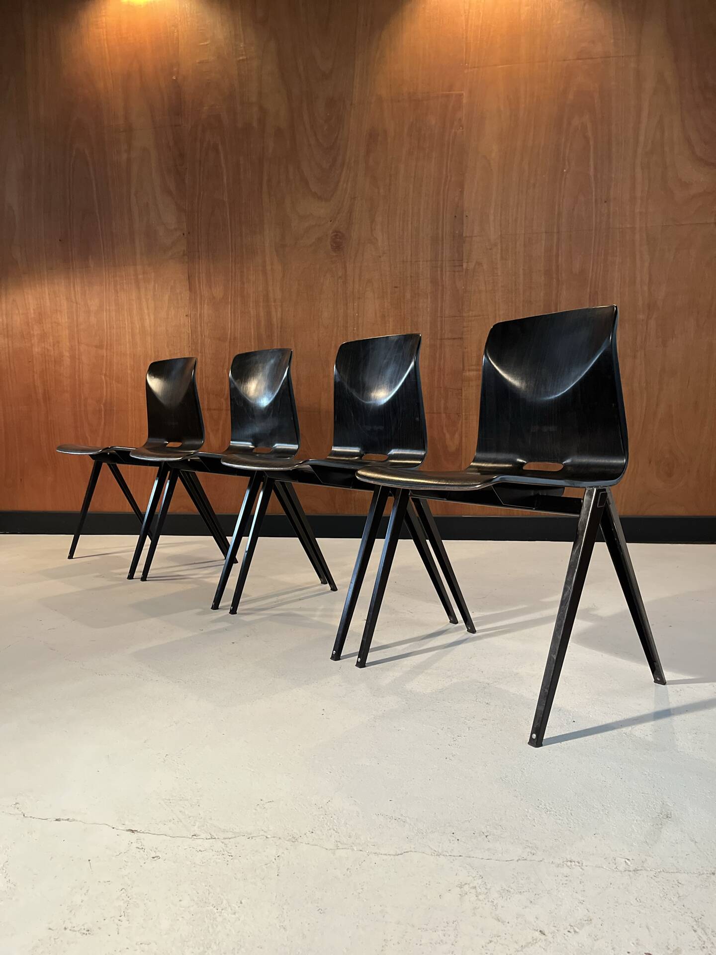 4 chaises Pagholz Thur op seat 1970