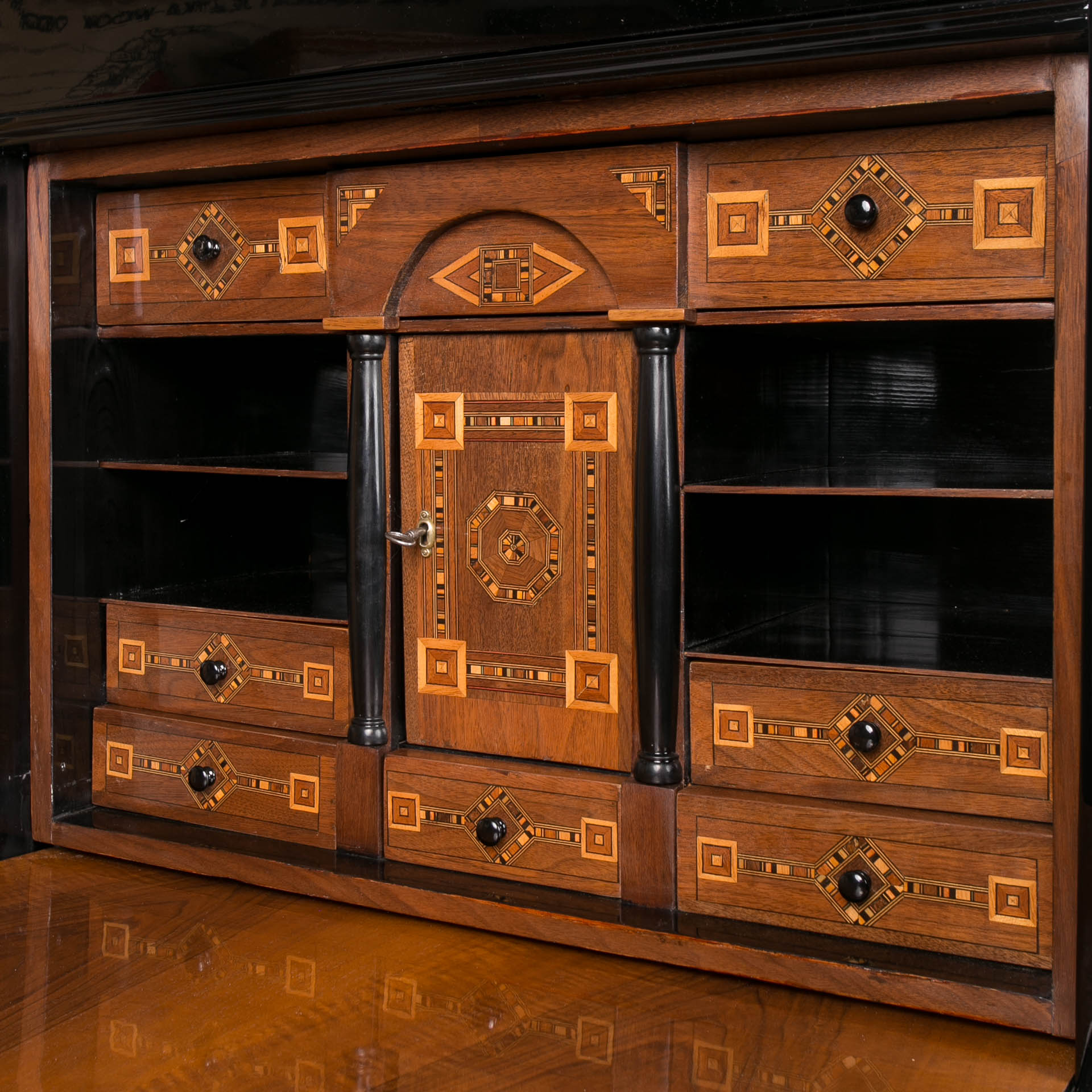 Biedermeier Secreter, Germany, 19th century.