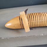 Vintage handmade wooden articulated fish - Ref 854