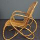 Fauteuil en rotin de conception hollandaise unique, 1950