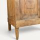 Art deco wardrobe in raw oak with bevelled mirror.
