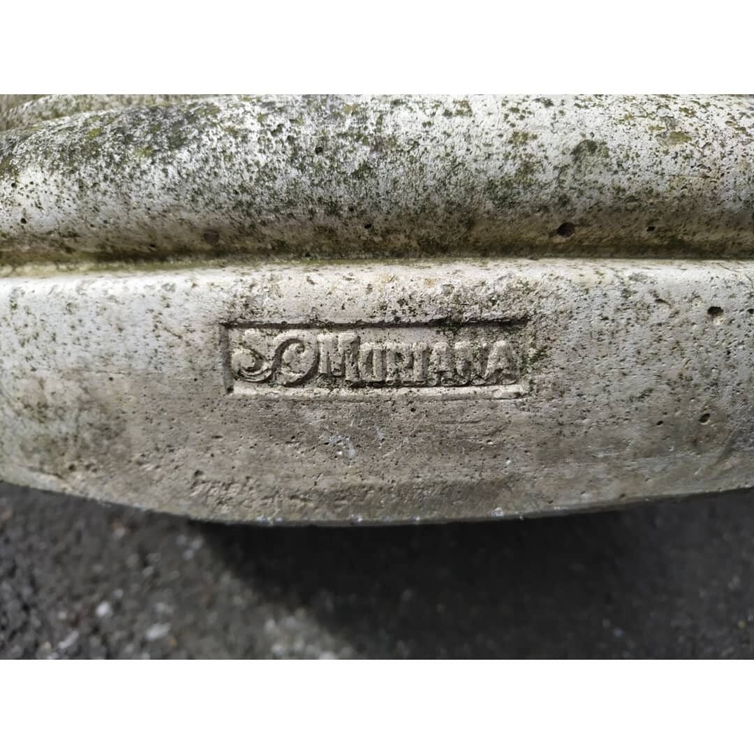 Pair of low Columns of Greco-Roman style concrete garden