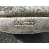 Pair of low Columns of Greco-Roman style concrete garden