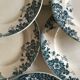 Set de 8 assiettes en faïence terre de fer Marie-Louise 1920s