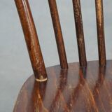 2 chaises bistrot Windsor en bois, années 70