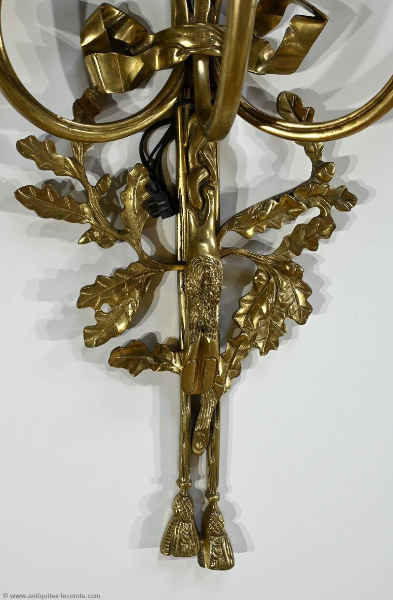 Bronze Wall Sconces, after C. Galle, Napoleon III period – Mid