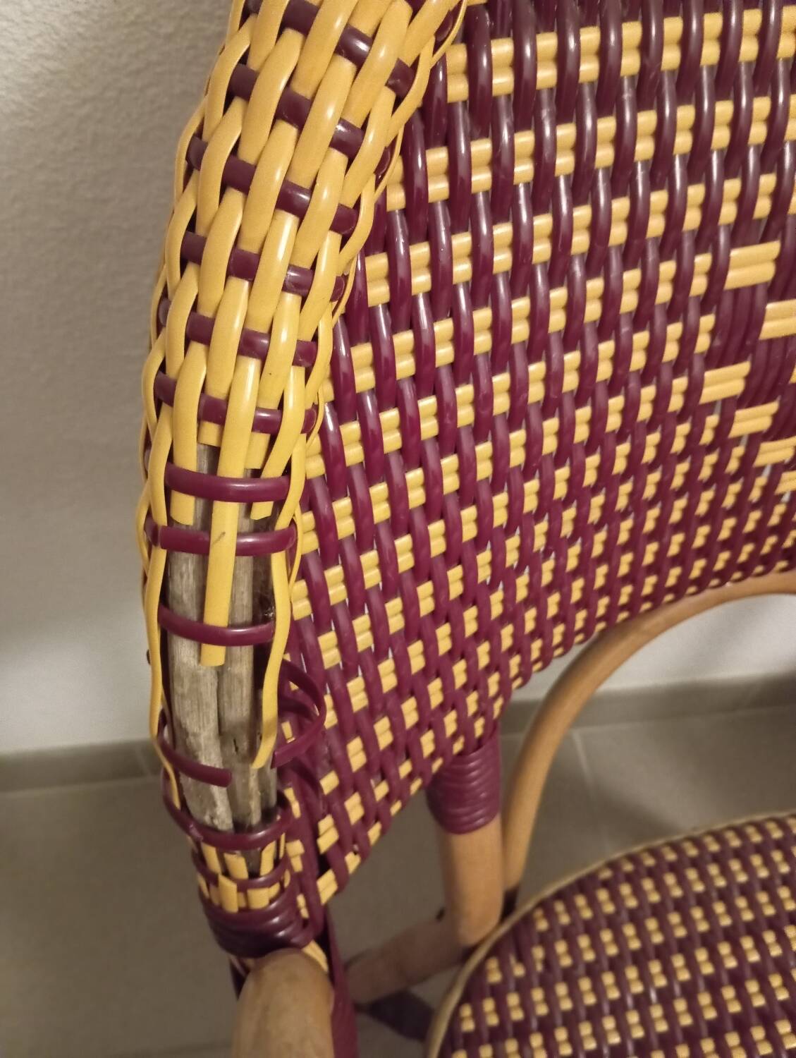 Vintage rattan bistro chairs