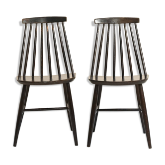 Vintage black 'Pinnstolar' chairs