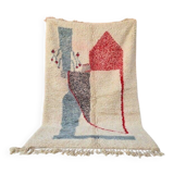 Handwoven traditional Berber rug size 1/2 m