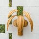 Pair of "coconut/palm" wall lights in rattan