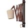 Scandinavian wooden scissor wall light fixture lamp 1960s