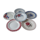 Set of 6 flat plates mismatched Moulin des loups, Badonviller, Digoin