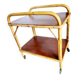 Bamboo trolley on casters