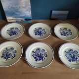 Flat plates blue flower Badonviller