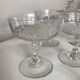 set de 7 coupes à champagne a cotes plates 19e en cristal sonnant
