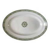 Terre de Fer St Amand green dish early twentieth century