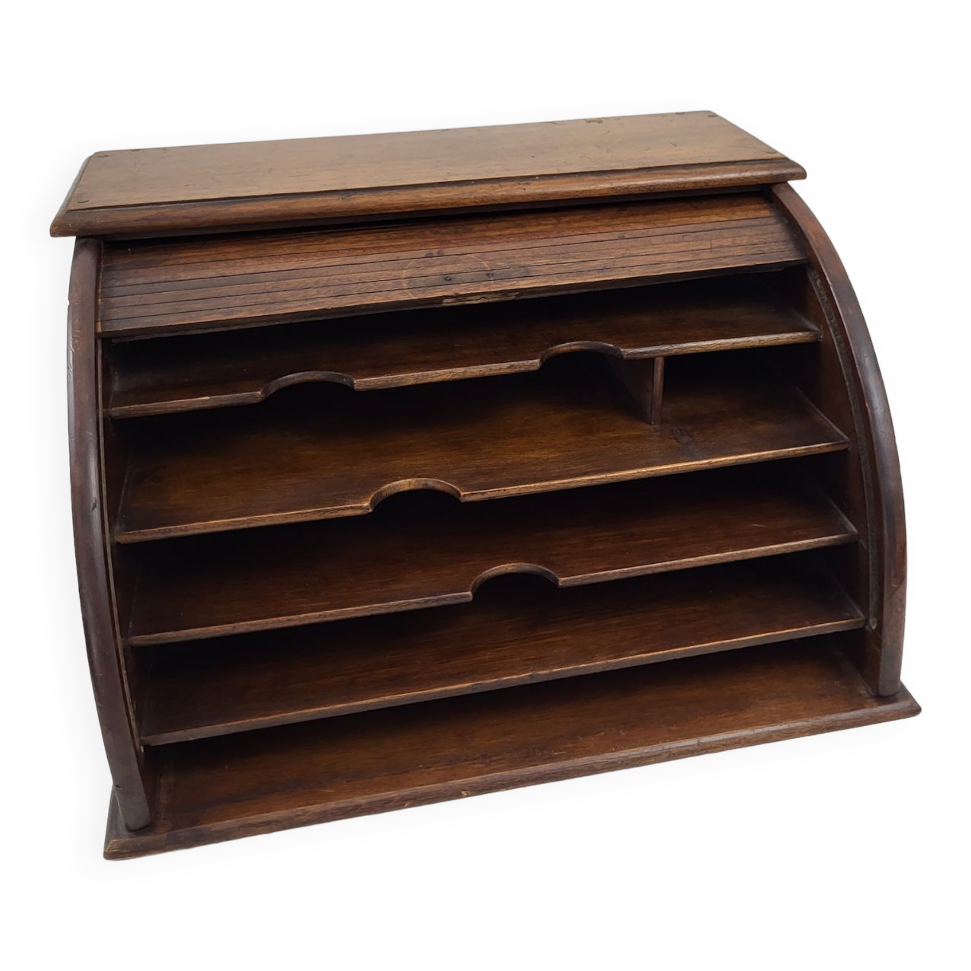 Wooden roller mail sorter binder