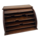 Wooden roller mail sorter binder