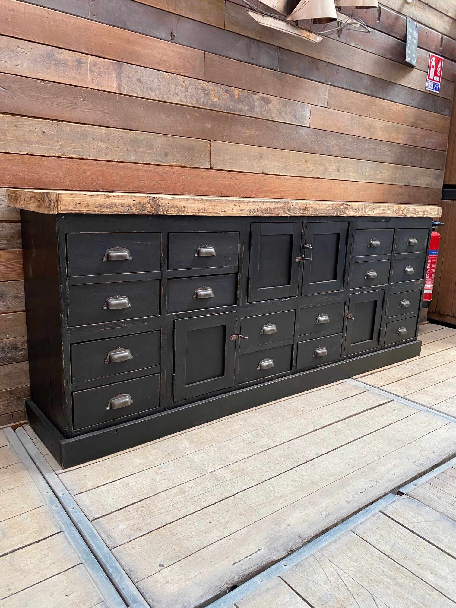 Patinated trade furniture