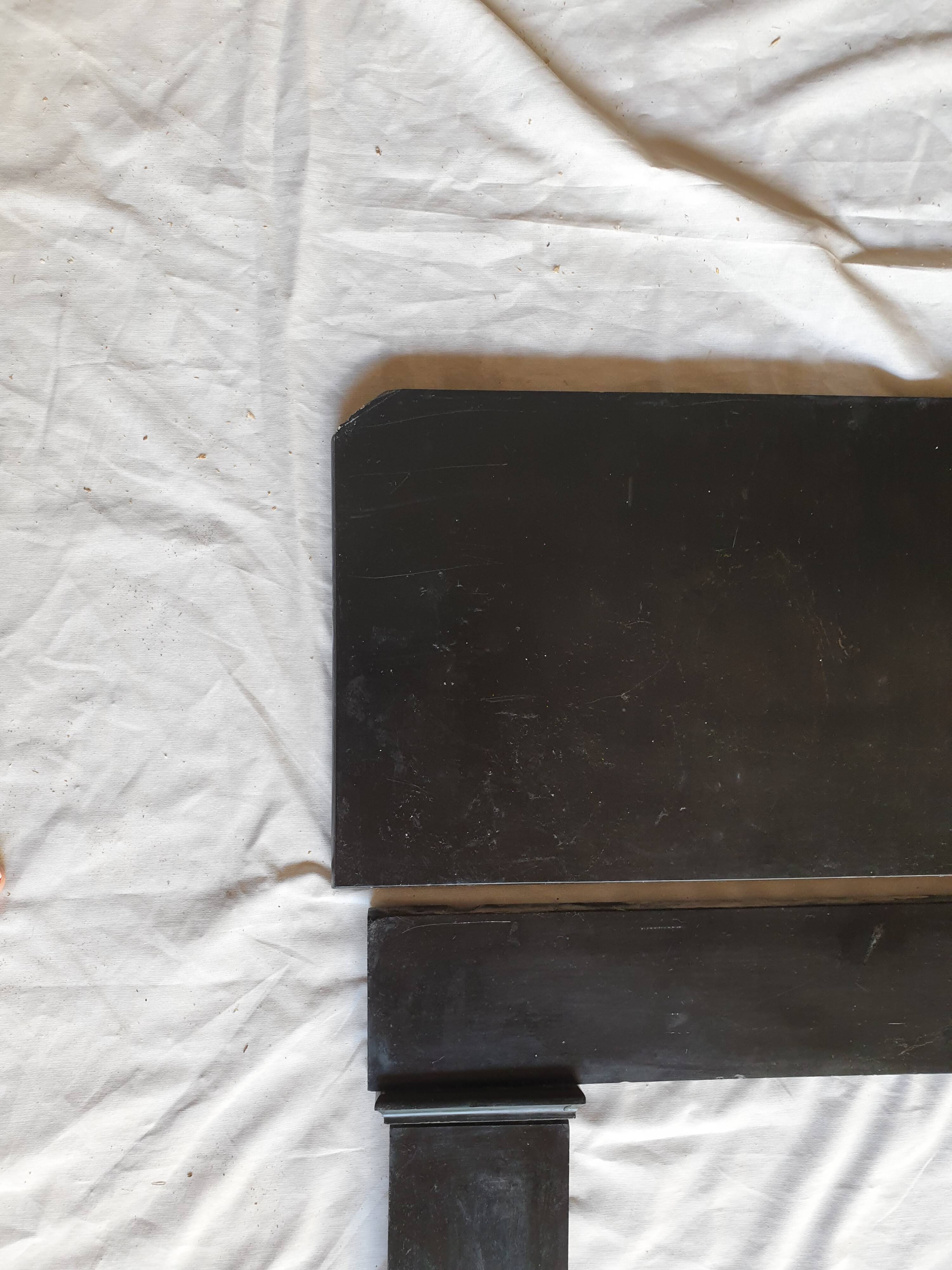 Black marble fireplace 1850