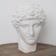 Greek head in waxed white plaster