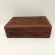 Rectangular wooden box deco hand-carved flowers