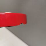 Swedish Elidus table lamp in red with adjustable brass swan neck 1970-80s