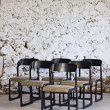 Set of 6 Traineau chairs by Baumann, 1960