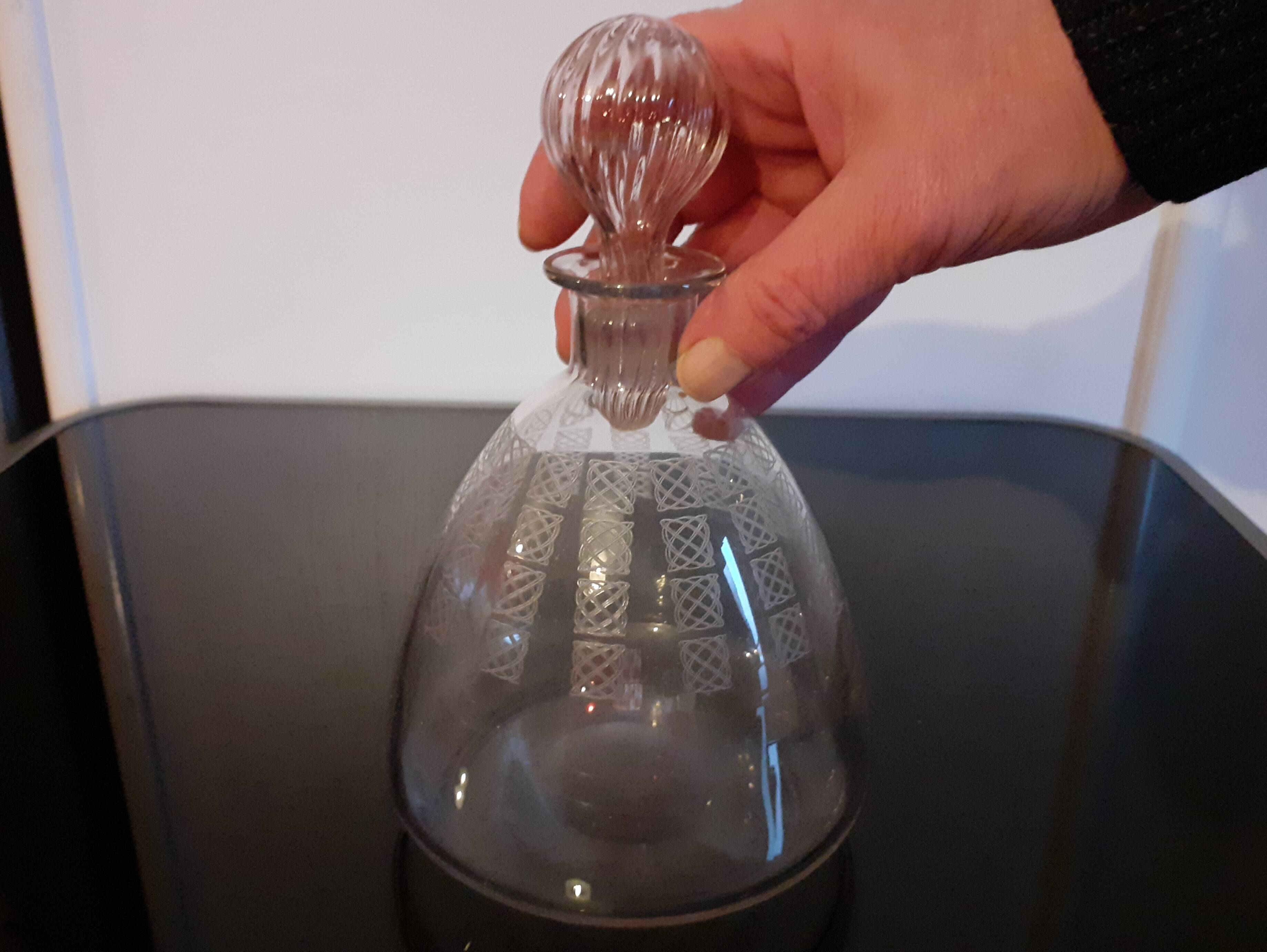 Old glass carafe / 1 liter