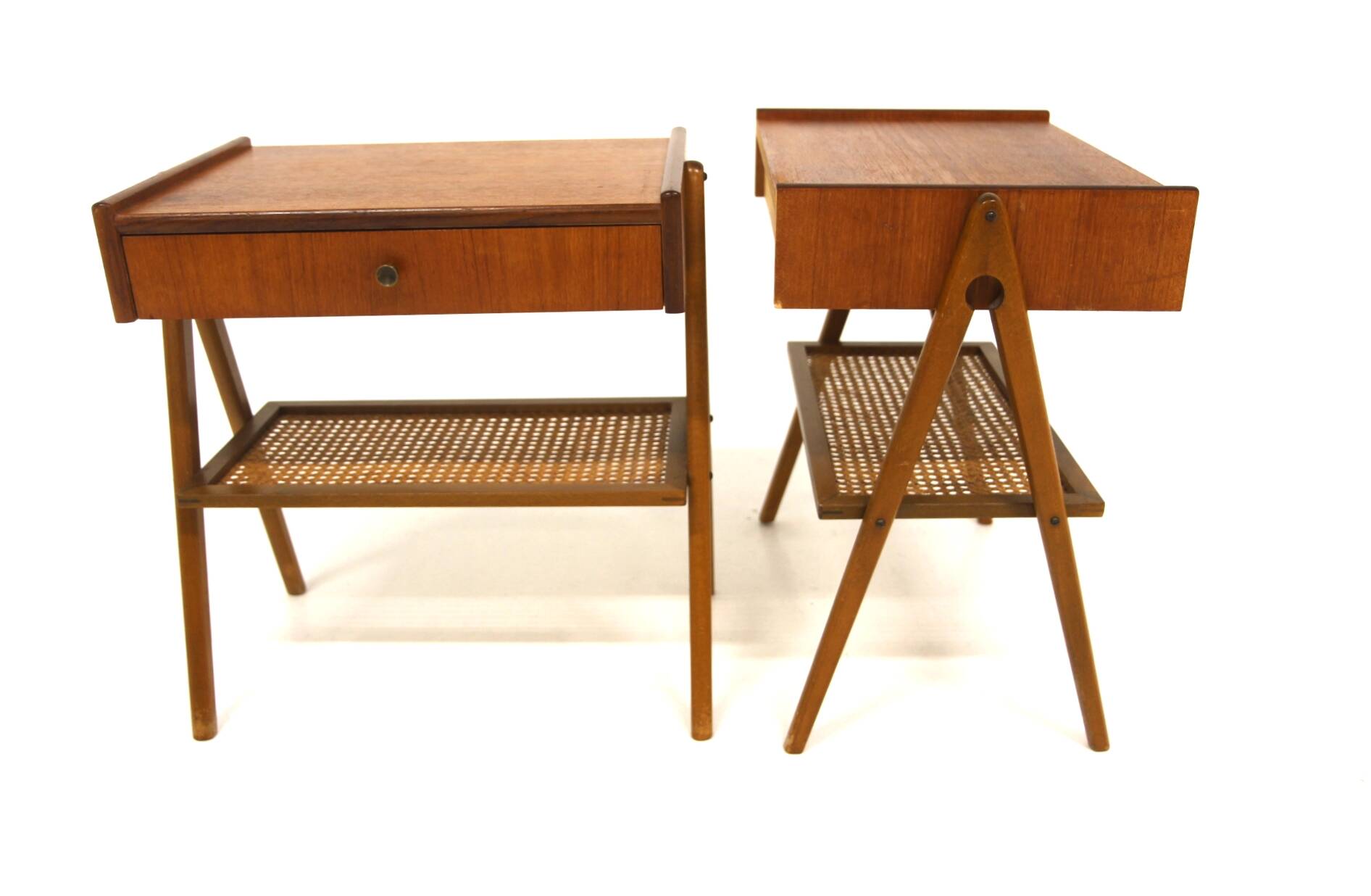 Set of 2 Scandinavian teak bedside tables, Sweden, 1960