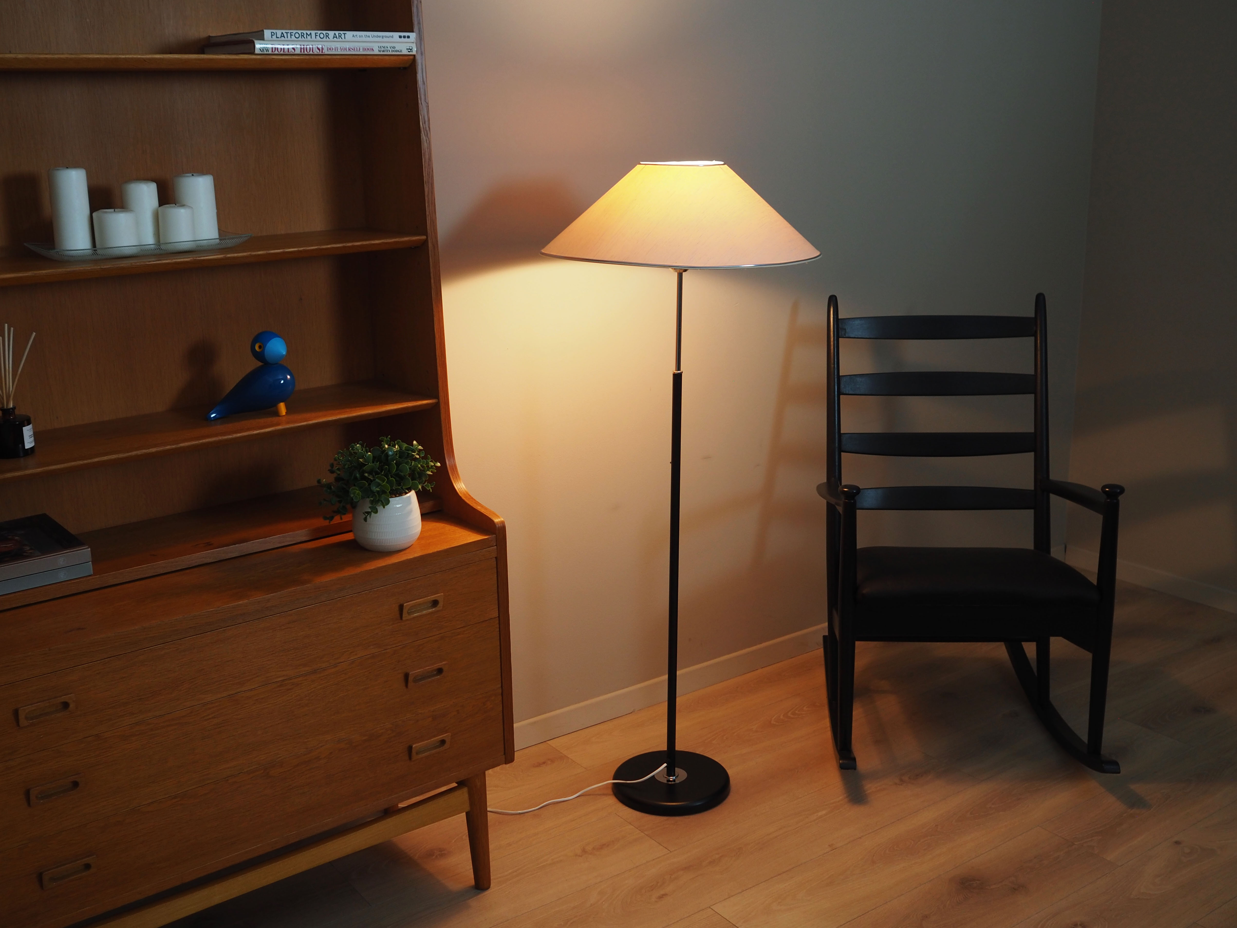 Rocking-chair en hêtre, design danois, années 1970, production: Danemark