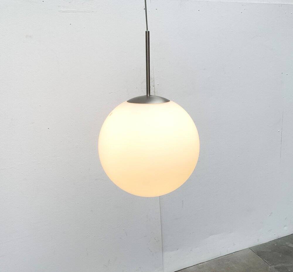 Suspended glass ball lamp by Peill & Putzler.