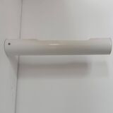 Vintage white lacquered metal tubular wall light, France 1970s