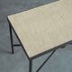 Set of 2 minimalist metal side tables with plaster-fiber tops