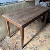 Wooden farmhouse table