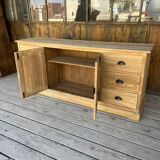 Raw wood sideboard