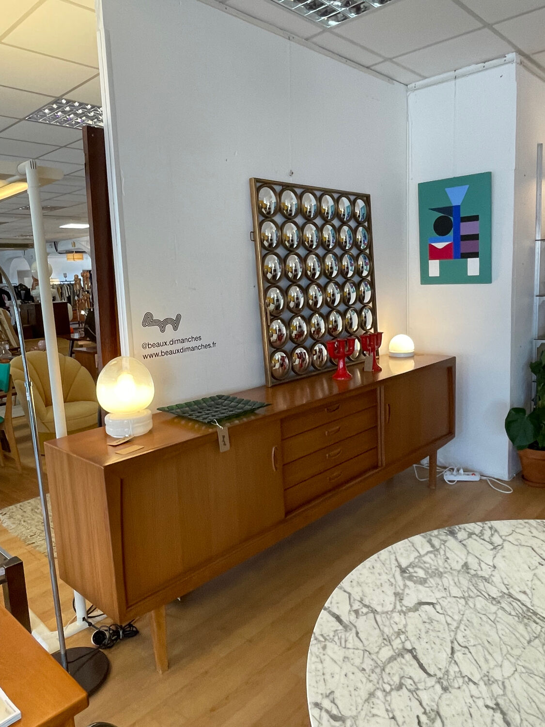 Blond teak sideboard, Germany, 60 ́s