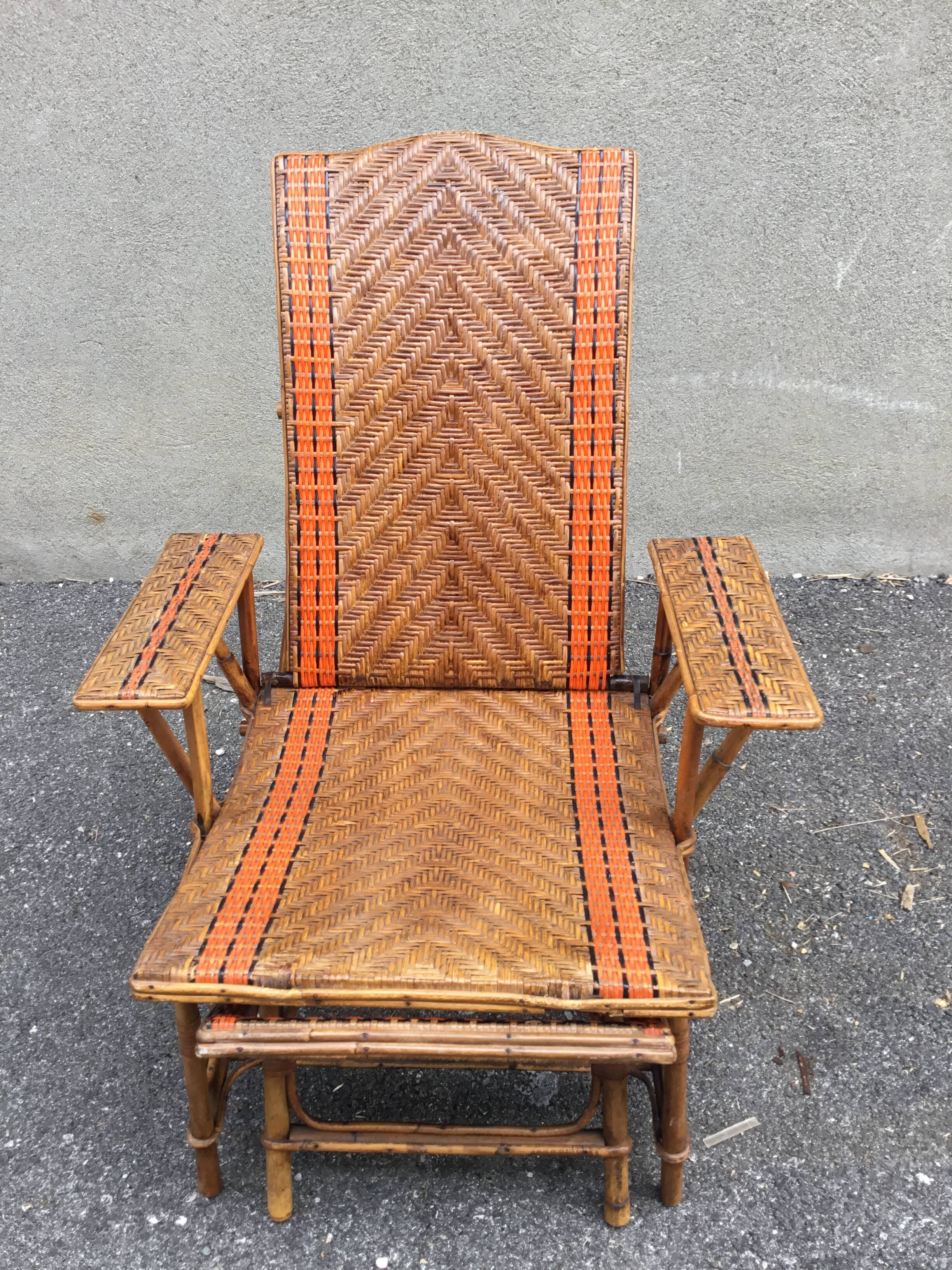 Wicker relax armchair